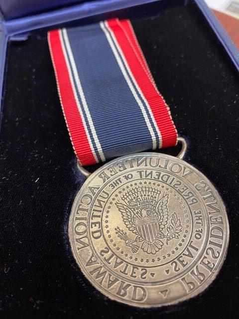 Medal from President Reagan